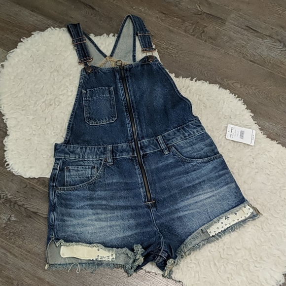 NWT - FREE PEOPLE Sunkissed Shortalls - Picture 7 of 10